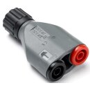 Adapter: BNC Stecker auf 4mm Buchsen, isoliert, geschtzt