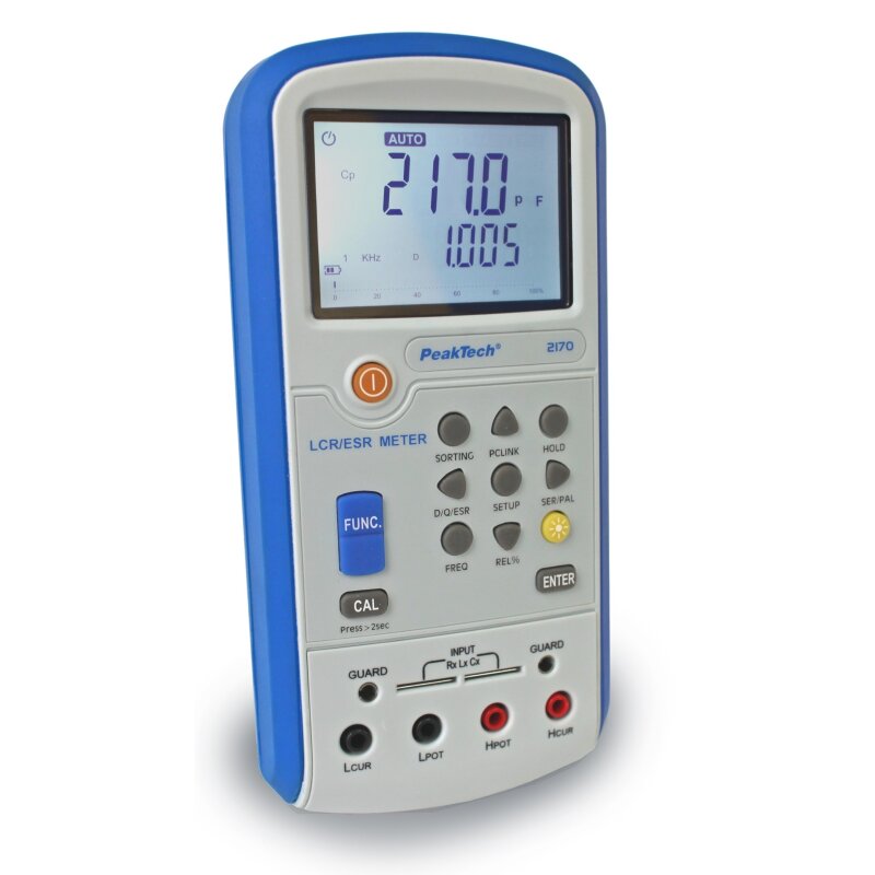 PeakTech 2170, LCR-/ESR Meter, 100Hz - 100kHz, with USB - PSE - Prigg