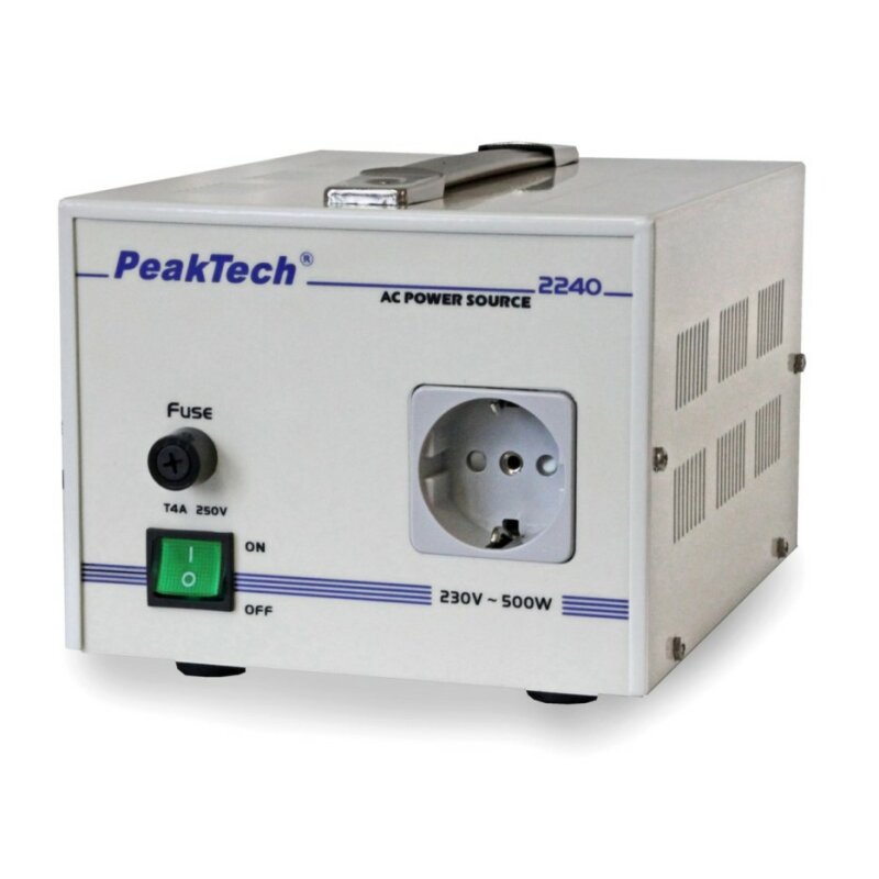 230 V 500 W 500 W/ AC Power Source 230 V PeakTech 2240 Trenntransformator 